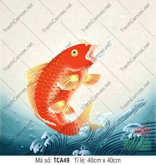 Bức Tranh Cá Chép TCA49, Tranh Cá Chép Treo Tường