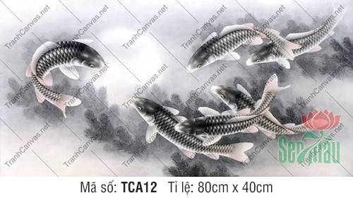 Tranh Cá Chép Đẹp Nhất TCA12, Hình Ảnh Cá Chép