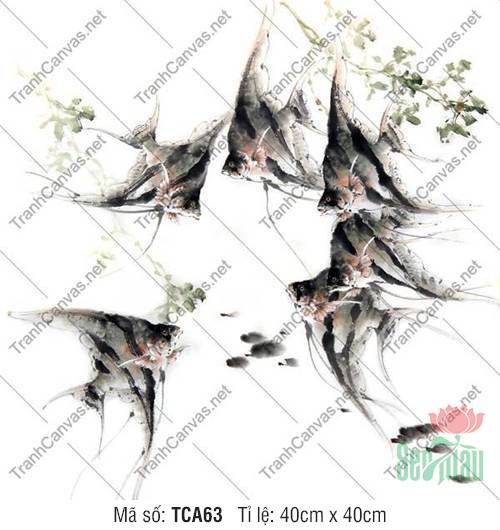 Tranh Cá Trang Trí TCA63, Tranh Cá Chép Phong Thủy