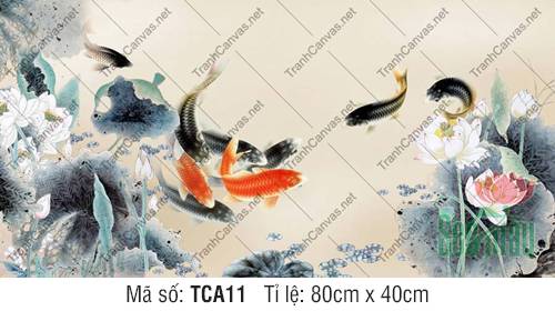 Tranh Cửu Ngư Hội Tụ TCA11, Hình Cá Chép Đẹp
