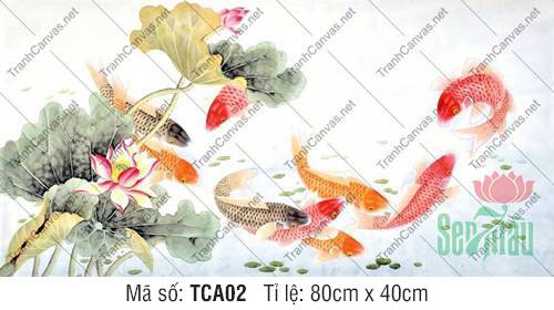 Tranh Cửu Ngư Quần Hội TCA02, Hình Cá Chép May Mắn