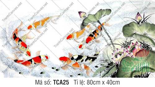 Tranh Vẽ Cửu Ngư Quần Hội TCA25, Bức Tranh Cá Chép