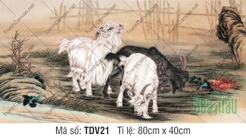 Tranh Tam Dương Khai Thái Đẹp TDV21, Hình Con Vật