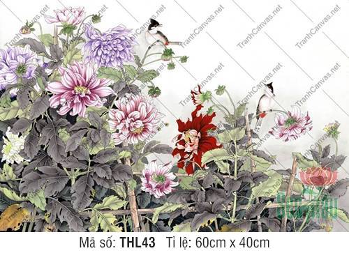Tranh Chim Hoa THL43, Tranh Hoa Nghệ Thuật