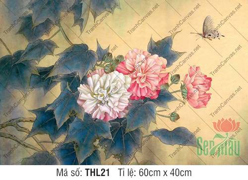 Tranh Hoa Bướm THL21, Tranh Treo Tường