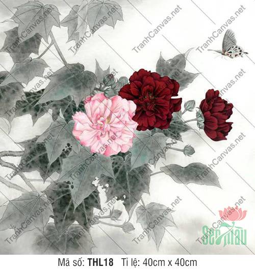 Tranh Hoa Cánh Bướm THL18, Bức Tranh Hình Bông Hoa