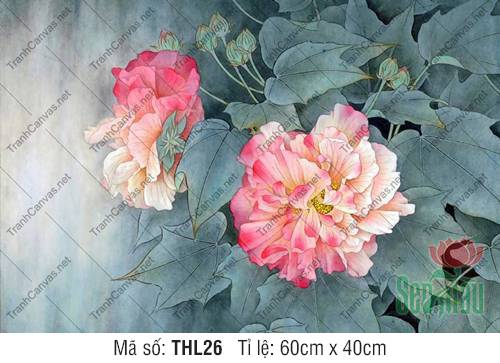 Tranh Hoa Đẹp Treo Tường THL26, Tranh Hoa