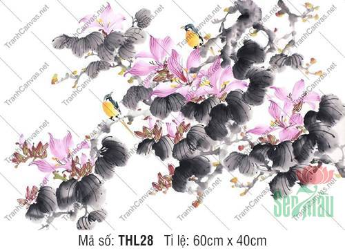 Tranh Hoa Và Chim THL28, Tranh Hoa Đẹp Nhất