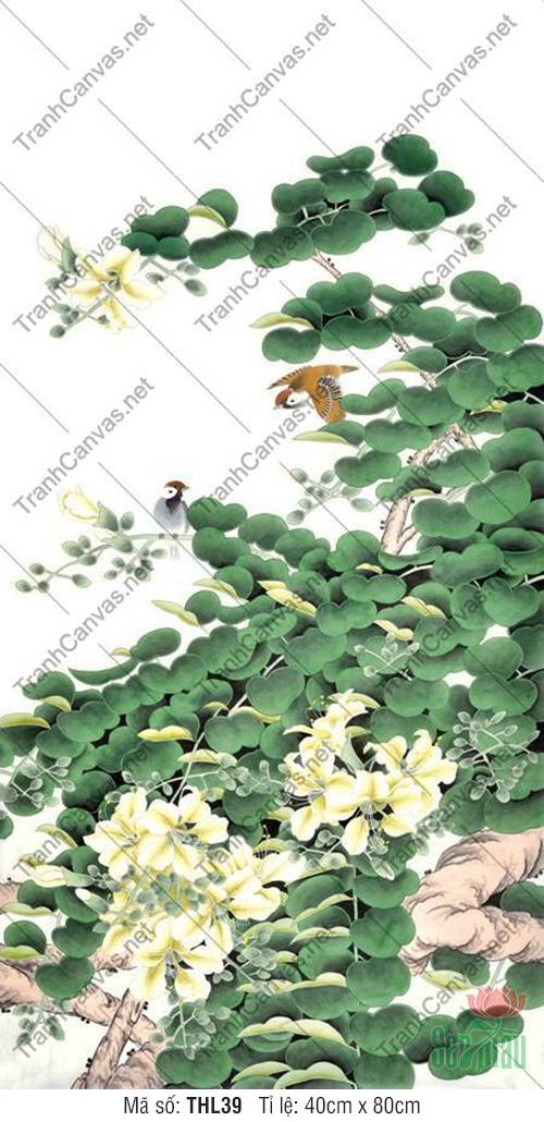 Tranh Hoa Và Chim THL39, Tranh Treo Tường