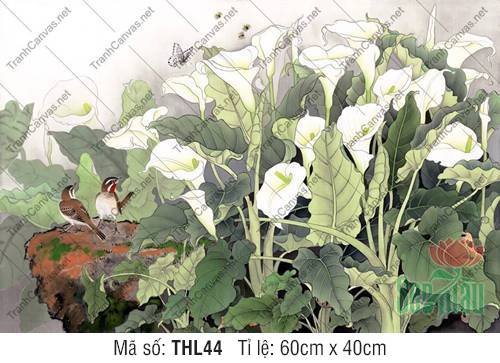 Tranh Hoa Và Chim THL44, Tranh Hoa