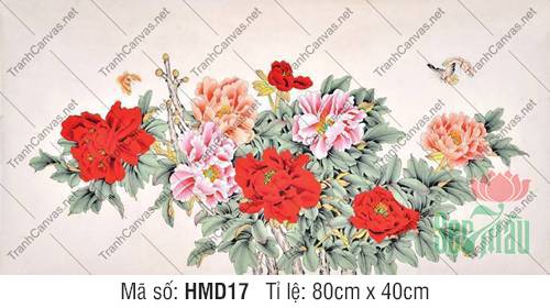 Hình Hoa Mẫu Đơn Đẹp Nhất HMD17, Tranh Hoa Mẫu Đơn