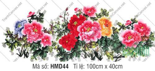 Hình Vẽ Hoa Mẫu Đơn Đẹp HMD44, Tranh Hoa Mẫu Đơn