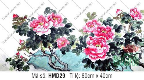 Tranh Hoa Mẫu Đơn Đẹp Nhất HMD29, Hình Hoa Mẫu Đơn