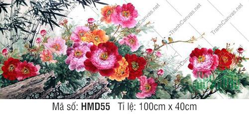 Tranh Hoa Mẫu Đơn Hiện Đại HMD55