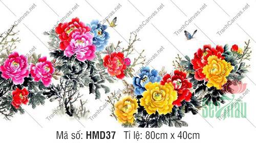 Tranh Mẫu Đơn Phú Quý HMD37, Hình Hoa Mẫu Đơn Đẹp
