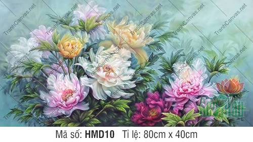 Tranh in Hoa Mẫu Đơn HMD10, Mẫu Tranh Hoa Mẫu Đơn