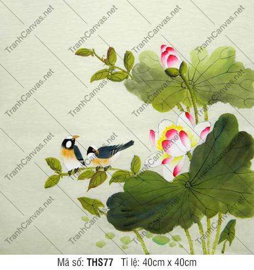 Hình Hoa Sen Nghệ Thuật THS77, Tranh Hoa Sen Đẹp