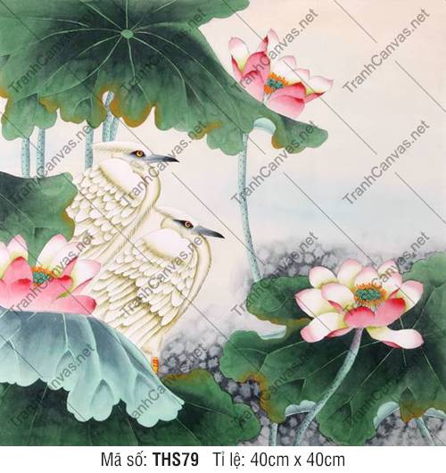 Hoa Sen Nghệ Thuật THS79, Tranh Hoa Sen Phong Thủy