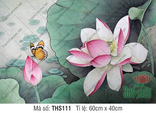 Tranh Hoa Sen Nghệ Thuật THS111, Bức Tranh Hoa Sen