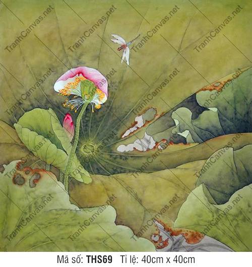 Tranh Hoa Sen Phong Thủy THS69, Hoa Sen Nghệ Thuật