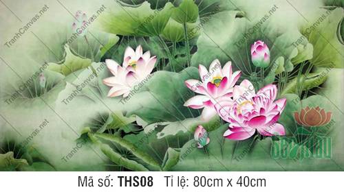 Tranh in Hoa Sen THS08, Tranh Hình Hoa Sen