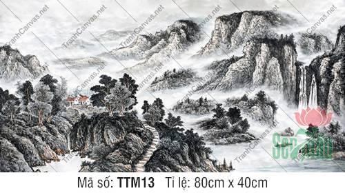 Bức Tranh Thủy Mặc TTM13, Tranh Thủy Mặc Đẹp Nhất