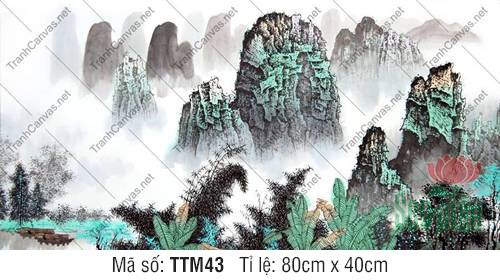 Bức Tranh Thủy Mặc TTM43, Tranh Thủy Mặc Khổ Lớn