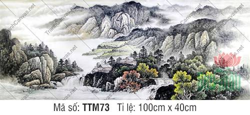Bức Tranh Thủy Mặc TTM73, Tranh Thủy Mặc Đẹp Nhất