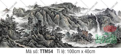 Khung Tranh Thủy Mặc TTM54, Tranh Tường Thủy Mặc