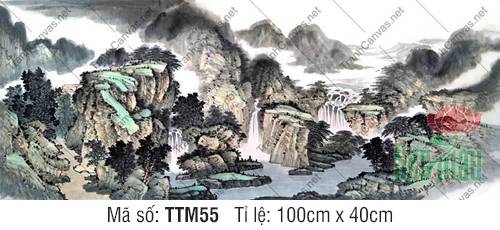 Mua Tranh Thủy Mặc TTM55, Tranh Thủy Mặc Phong Cảnh