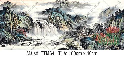 Tranh Thủy Mặc Chất Lượng Cao TTM64, Tranh Núi Non