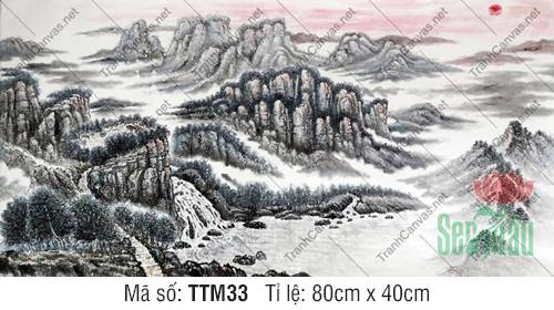 Tranh Thủy Mặc Đẹp Nhất TTM33, Tranh Thủy Mặc