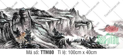 Tranh Thủy Mặc Hiện Đại TTM80, Tranh Núi Non