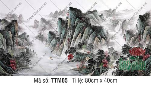 Tranh Thủy Mặc Khổ Lớn TTM05, Tranh Tường Thủy Mặc