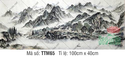 Tranh Thủy Mặc Khổ Lớn TTM65, Bức Tranh Thủy Mặc