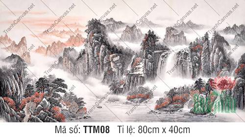 Tranh Thủy Mặc Phong Cảnh TTM08, Tranh Thủy Mặc Đẹp
