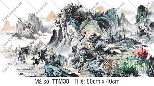 Tranh Thủy Mặc Phong Cảnh TTM38, Tranh Thủy Mặc