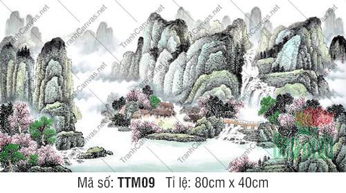 Tranh Thủy Mặc Phong Thủy TTM09, Tranh Thủy Mặc