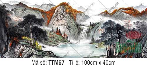 Tranh Thủy Mặc Sơn Thủy TTM57, Tranh Núi Non