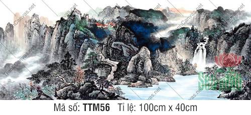 Tranh Thủy Mặc Sông Nước TTM56, Tranh Thủy Mặc