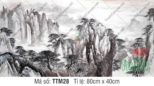 Tranh Thủy Mặc Tối Giản TTM28, Tranh Thủy Mặc