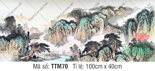 Tranh Thuỷ Mặc Treo Phòng Khách TTM70, Tranh Thủy Mặc