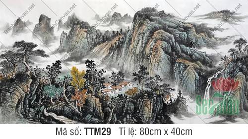 Tranh Thủy Mặc Xưa TTM29, Tranh Thủy Mặc Khổ Lớn