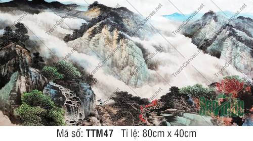 Tranh Tường Thủy Mặc TTM47, Tranh Thủy Mặc Khổ Lớn