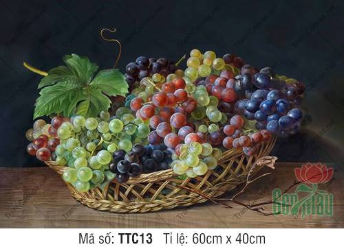 Tranh Tĩnh Vật Chùm Nho TTC13, Tranh Tĩnh Vật Quả