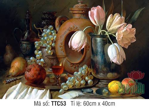 Tranh Tĩnh Vật Đẹp Đơn Giản TTC53, Tranh Tĩnh Vật