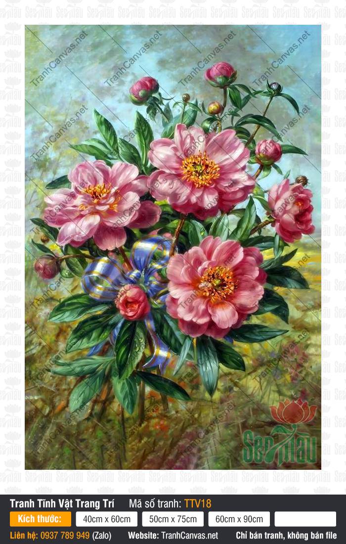 Tranh Tĩnh Vật Đẹp Nhất TTV18, Tranh Tĩnh Vật In, Tranh Tĩnh Vật Trang Trí, Tranh Canvas Decor