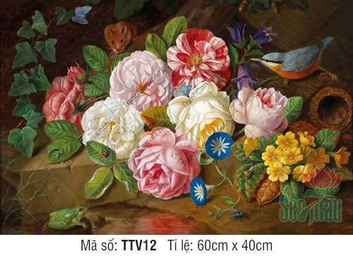 Tranh Tĩnh Vật Kích Thước Lớn TTV12, Tranh Tĩnh Vật