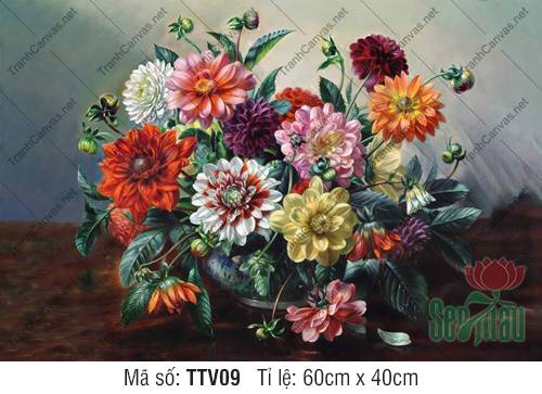 Tranh Tĩnh Vật Sơn Dầu Đẹp TTV09, Tranh Tĩnh Vật In