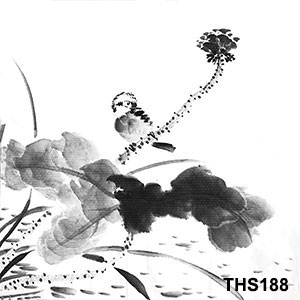 Tranh hoa sen đen trắng THS188